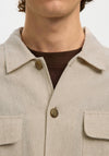 Selected Homme Leroy Linen Blend Overshirt, Beige