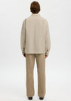 Selected Homme Leroy Linen Blend Overshirt, Beige