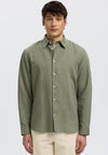 Selected Homme Clay Linen Blend Shirt, Green