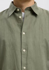 Selected Homme Clay Linen Blend Shirt, Green