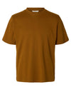 Selected Homme AJ Round Neck T-Shirt, Gold