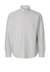 Selected Homme Rick Oxford Shirt, Green & White