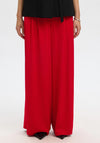 Selected Femme Leonore High Waist Wide Leg Trousers, Red