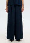 Selected Femme Leonore High Waist Wide Leg Trousers, Navy