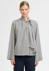 Selected Femme Charlotte Striped Scarf Top, Navy
