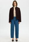 Selected Femme Jacqueline Wool Blend Jacket, Brown