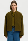 Selected Femme Jacqueline Wool Blend Jacket, Green