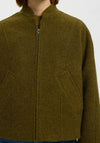 Selected Femme Jacqueline Wool Blend Jacket, Green