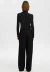 Selected Femme Wendy Merino Wool Roll Neck Top, Black