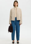 Selected Femme Jacqueline Wool Blend Jacket, Beige