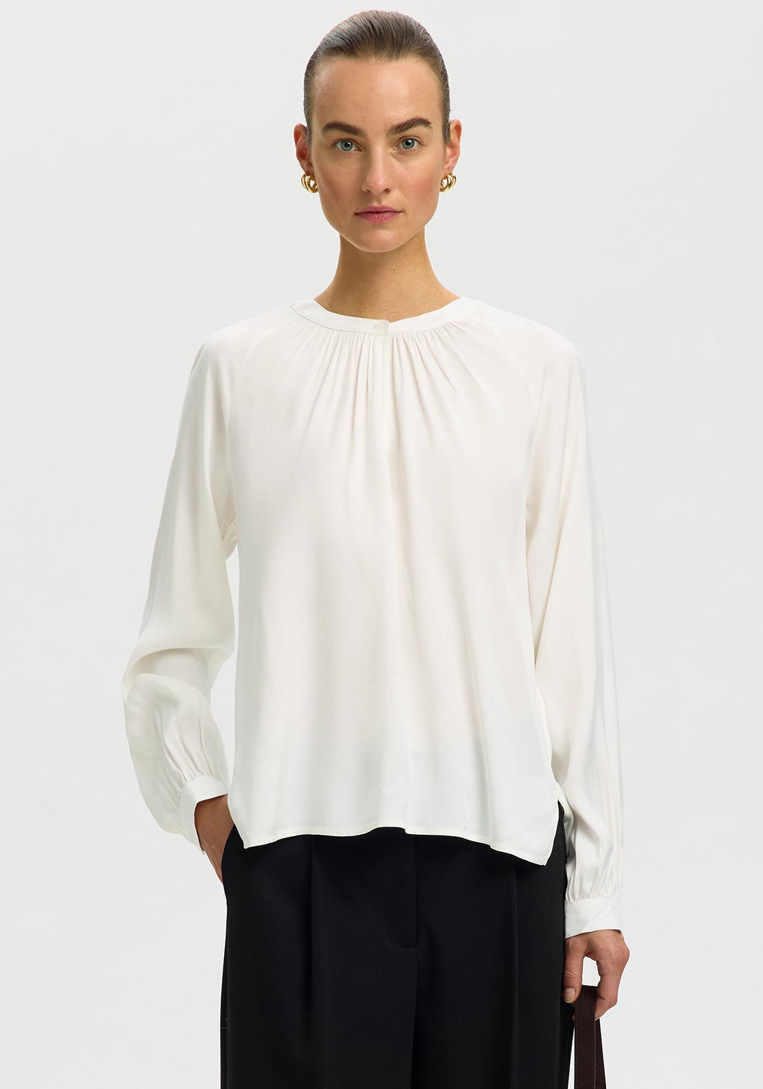 Selected Femme Jonna Blouse, White