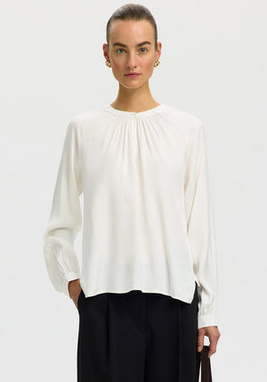 Selected Femme Jonna Blouse, White