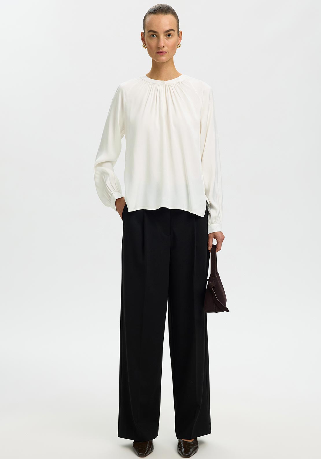 Selected Femme Jonna Blouse, White