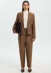 Selected Femme Signe Fitted Blazer, Toffee Brown