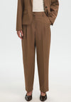 Selected Femme Barrel Trousers, Toffee Brown