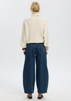 Selected Femme Barrel Leg High Waisted Jeans, Blue