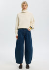 Selected Femme Barrel Leg High Waisted Jeans, Blue