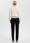 Selected Femme Wellie Wool Blend Roll Neck Jumper, Cream