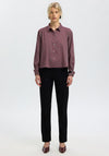 Selected Femme Romie Striped Relaxed Shirt, Wine