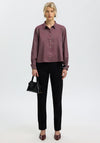 Selected Femme Romie Striped Relaxed Shirt, Wine