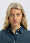 Selected Femme Bella Batsleeve Denim Shirt, Blue
