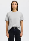 Selected Femme Basic Boxy Fit T-Shirt, Grey