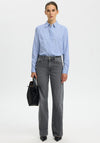 Selected Femme Romie Striped Shirt, Blue