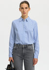 Selected Femme Romie Striped Shirt, Blue