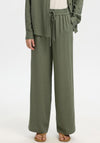 Selected Femme Viva Gulia Linen Blend Trousers, Green