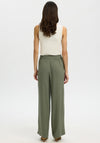 Selected Femme Viva Gulia Linen Blend Trousers, Green