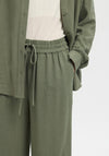 Selected Femme Viva Gulia Linen Blend Trousers, Green
