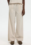 Selected Femme Luisa Wide Leg Linen Trousers, Beige