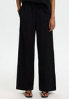 Selected Femme Luisa Wide Leg Linen Trousers, Black