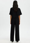 Selected Femme Luisa Wide Leg Linen Trousers, Black