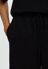 Selected Femme Luisa Wide Leg Linen Trousers, Black