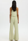 Selected Femme Luisa Wide Leg Linen Trousers, Green