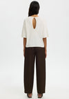 Selected Femme Toledo Knit Short Sleeve Sweater, White