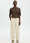 Selected Femme Toledo Knit Short Sleeve Sweater, Brown