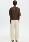 Selected Femme Toledo Knit Short Sleeve Sweater, Brown