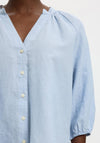 Selected Femme Cleo Alberta Cropped Sleeve Shirt, Blue