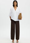 Selected Femme Cleo Alberta Cropped Sleeve Shirt, White
