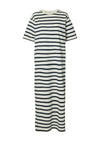 Selected Femme Striped Casual Dress, White & Navy