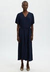 Selected Femme Fiona V Neck Ankle Dress, Navy