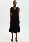 Selected Femme Luisa Linen V Neck Midi Dress, Black