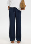 Selected Femme Fiona Wide Leg Trousers, Navy