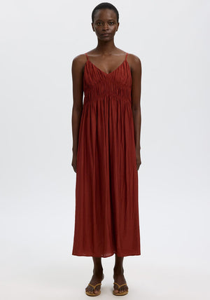 Selected Femme Jackie Maxi Dress, Brown