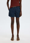 Selected Femme Hanny High Rise Denim Shorts, Dark Blue