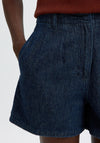 Selected Femme Hanny High Rise Denim Shorts, Dark Blue