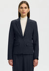 Selected Femme Signe Fitted Blazer, Navy
