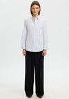Selected Femme Romie Striped Shirt, White